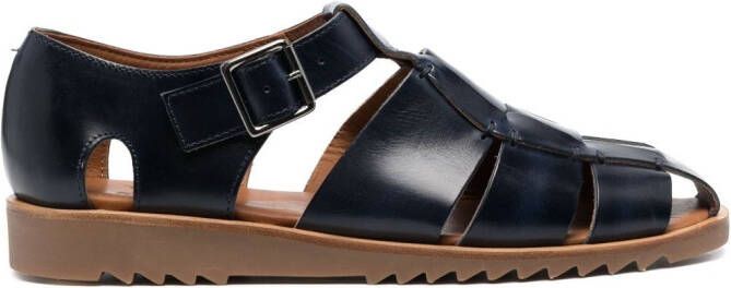 Paraboot buckle-fastening cut-out sandals Blue