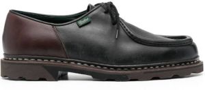 Paraboot colour-block leather boat shoes Black
