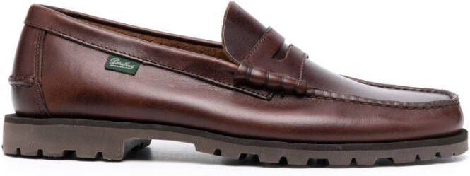 Paraboot Orsay leather moccassin loafers Brown