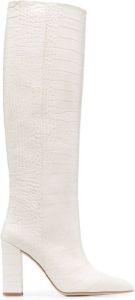 Paris Texas 100mm heeled leather boots White
