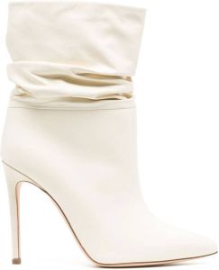 Paris Texas 100mm pointed-toe slouched boots White