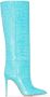 Paris Texas 105mm crocodile-effect knee boots Blue - Thumbnail 1