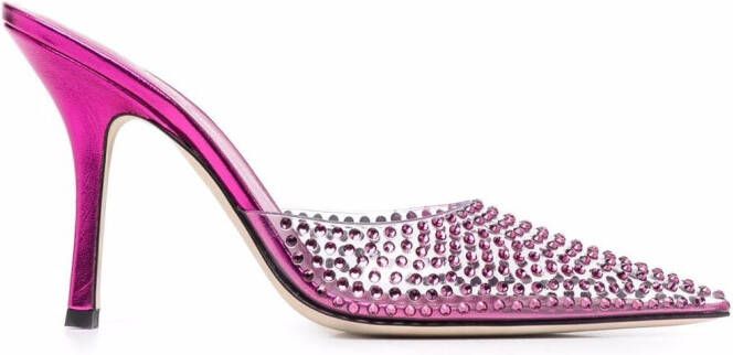 Paris Texas 105mm crystal-embellished pumps Pink