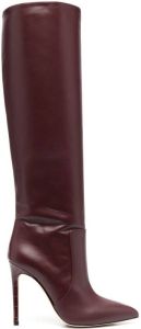 Paris Texas 105mm heeled leather boots Purple