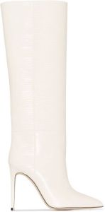 Paris Texas 105mm lizard-effect knee boots Neutrals