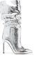Paris Texas 105mm snakeskin-effect metallic boots Silver - Thumbnail 1