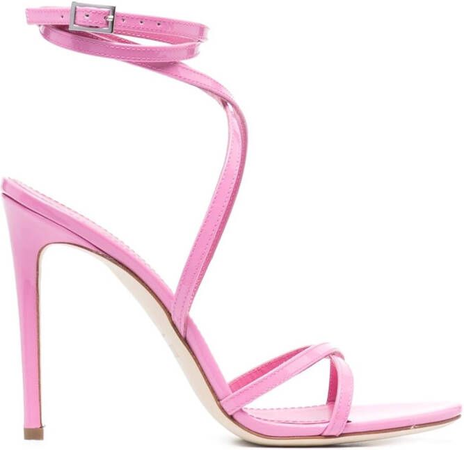 Paris Texas 110mm lace-up sandals Pink