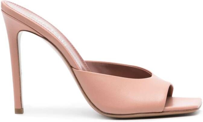 Paris Texas 110mm leather mules Pink