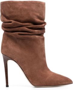 Paris Texas Slouchy 120mm suede boots Brown