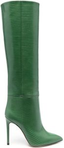 Paris Texas 115mm leather stiletto boots Green