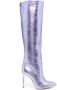 Paris Texas 115mm leather stiletto boots Purple - Thumbnail 1