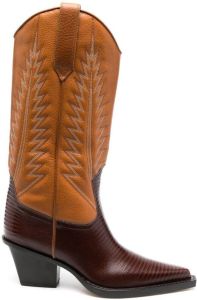 Paris Texas 60mm pointed leather boots Brown