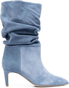 Paris Texas 70mm heeled suede boots Blue