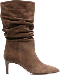 Paris Texas 70mm pointed suede boots Brown