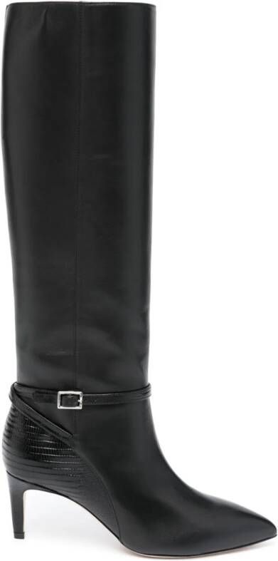 Paris Texas 70mm pointed-toe leather boots Black