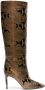 Paris Texas 85mm snakeskin-effect leather boots Neutrals - Thumbnail 1