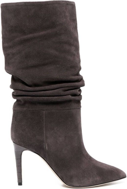 Paris Texas 90mm heeled suede boots Brown