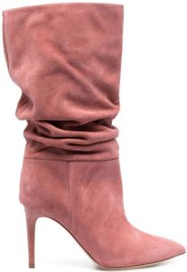 Paris Texas 90mm heeled suede boots Pink