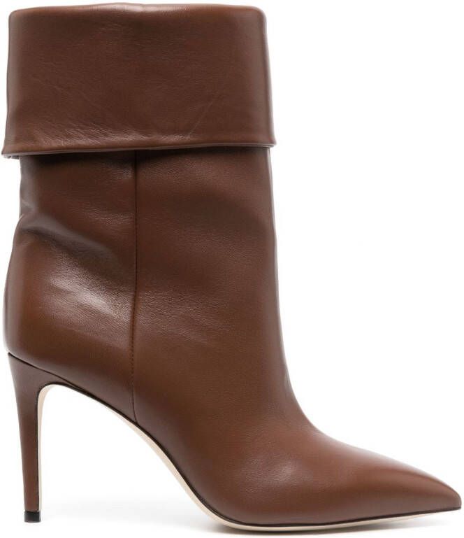 Paris Texas 90mm leather ankle boots Brown