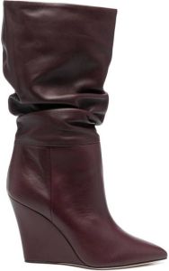 Paris Texas 95mm slouchy wedge boots Brown