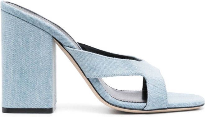 Paris Texas Ava block-heel mules Blue