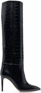 Paris Texas croco-embossed boots Black
