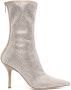 Paris Texas crystal-embellished 105mm pointed boots Neutrals - Thumbnail 1