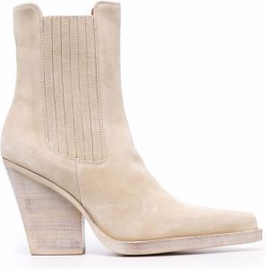 Paris Texas Dallas 105mm suede ankle boots Neutrals