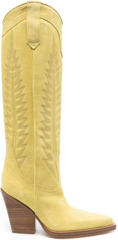 Paris Texas El Dorado 100mm suede boots Yellow