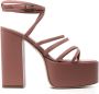 Paris Texas Evita leather platform sandals Pink - Thumbnail 1