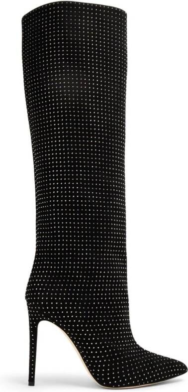 Paris Texas Holly 105mm crystal-embellished boots Black