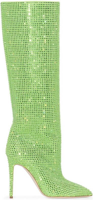 Paris Texas Holly 105mm knee-high boots Green