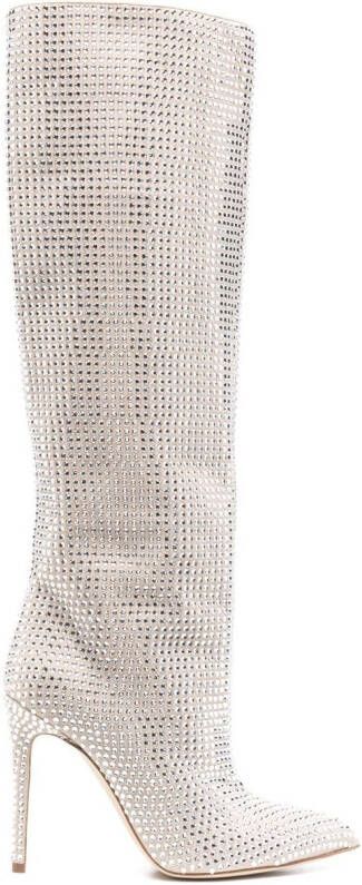 Paris Texas Holly crystal-embellished boots Neutrals