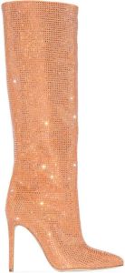 Paris Texas Holly crystal-embellished boots Orange