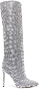 Paris Texas Holly crystal-embellished knee boots Silver