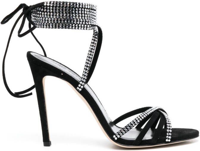 Paris Texas Holly Nicole 105mm lace-up sandals Black