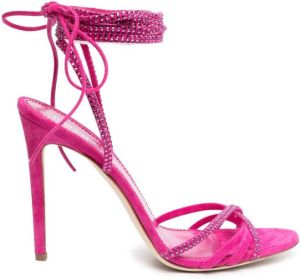 Paris Texas Holly Nicole 105mm lace up sandals Pink