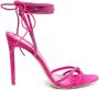 Paris Texas Holly Nicole 105mm lace up sandals Pink - Thumbnail 1