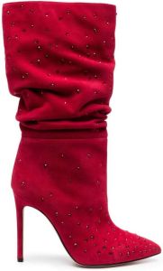 Paris Texas Holly studded 110mm boots Red