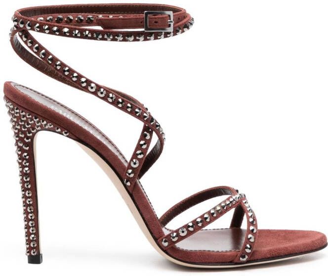 Paris Texas Holly Zoe 105mm stud-embellished sandals Brown