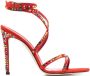 Paris Texas Holly Zoe lace-up 115mm sandals Red - Thumbnail 1