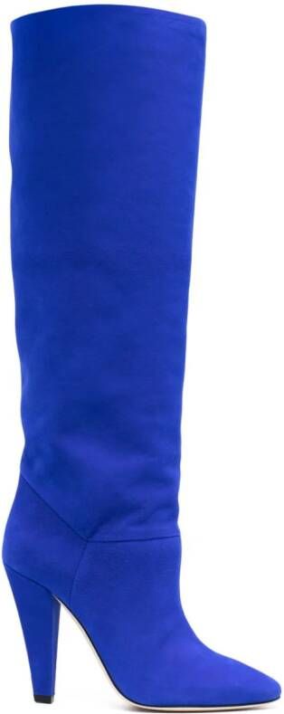 Paris Texas knee-high suede boots Blue