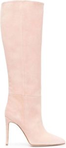 Paris Texas knee-length 110mm suede boots Pink