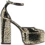 Paris Texas leopard-print 130mm sandals Brown - Thumbnail 1