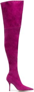 Paris Texas Mama 95mm thigh-high suede boots Pink