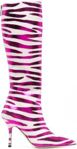 Paris Texas Mama zebra-print 105mm boots Pink