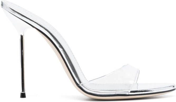 Paris Texas 115mm open-toe sandals Silver
