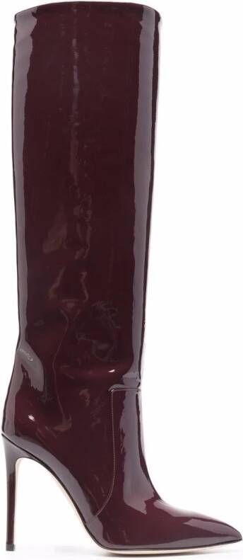 Paris Texas patent knee-high boots Red