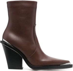 Paris Texas pointed-toe ankle boots Brown