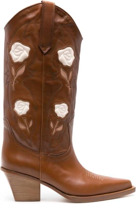 Paris Texas Rosalia 60mm cowboy boots Brown